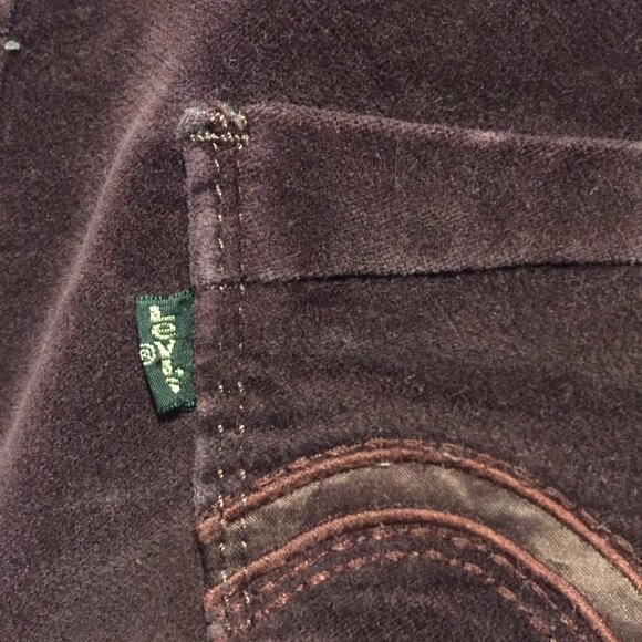 Womens Velvet Stretch Jeans/Pants sz W28 L32 - Wine - Picture 7 of 11